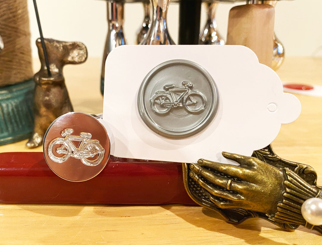 bike bicycle wax seal stamp letterseals.mom