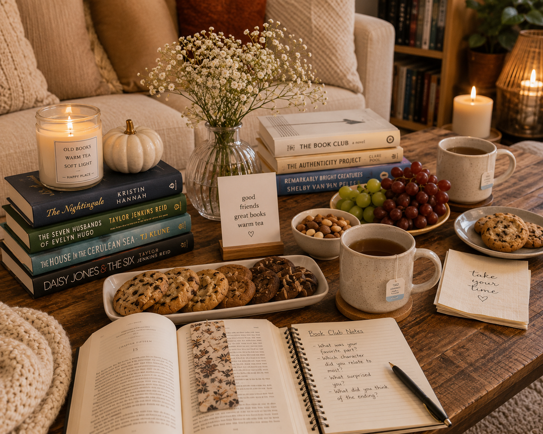 Everything You Need for a Cozy Book Club Night