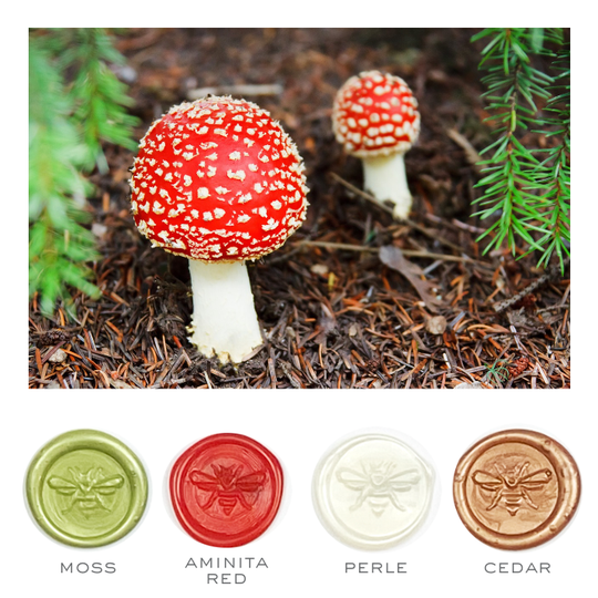 Fall Mushroom Colorway Stamp & Sealing Wax Set | Made in USA