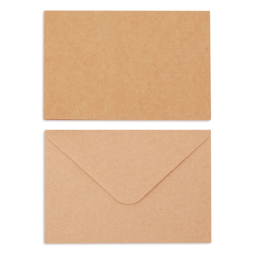 Brown Folded Cards with Envelopes 4x6