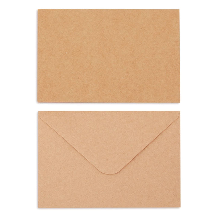 Brown Folded Cards with Envelopes 4x6