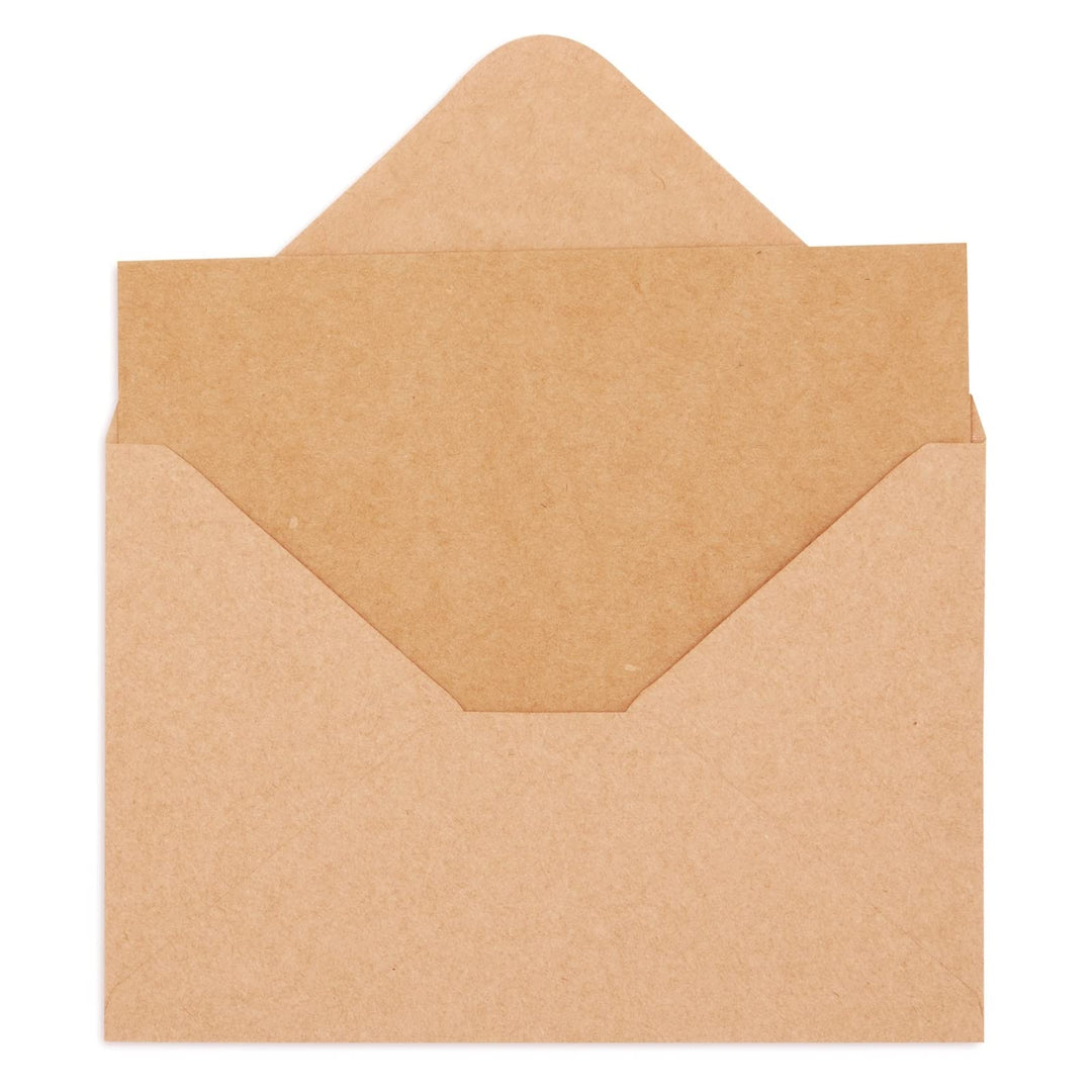 Brown Folded Cards with Envelopes 4x6