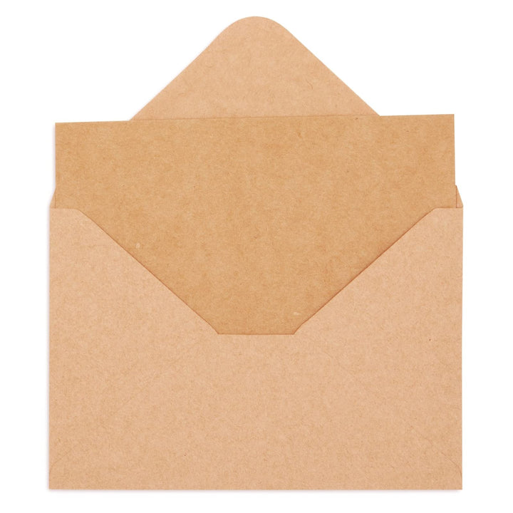 Brown Folded Cards with Envelopes 4x6